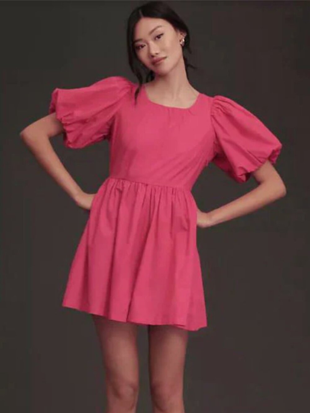 NWT Anthropologie‎ Puff-Sleeve Romper Vibrant Brunch Summer Vacation Size 6